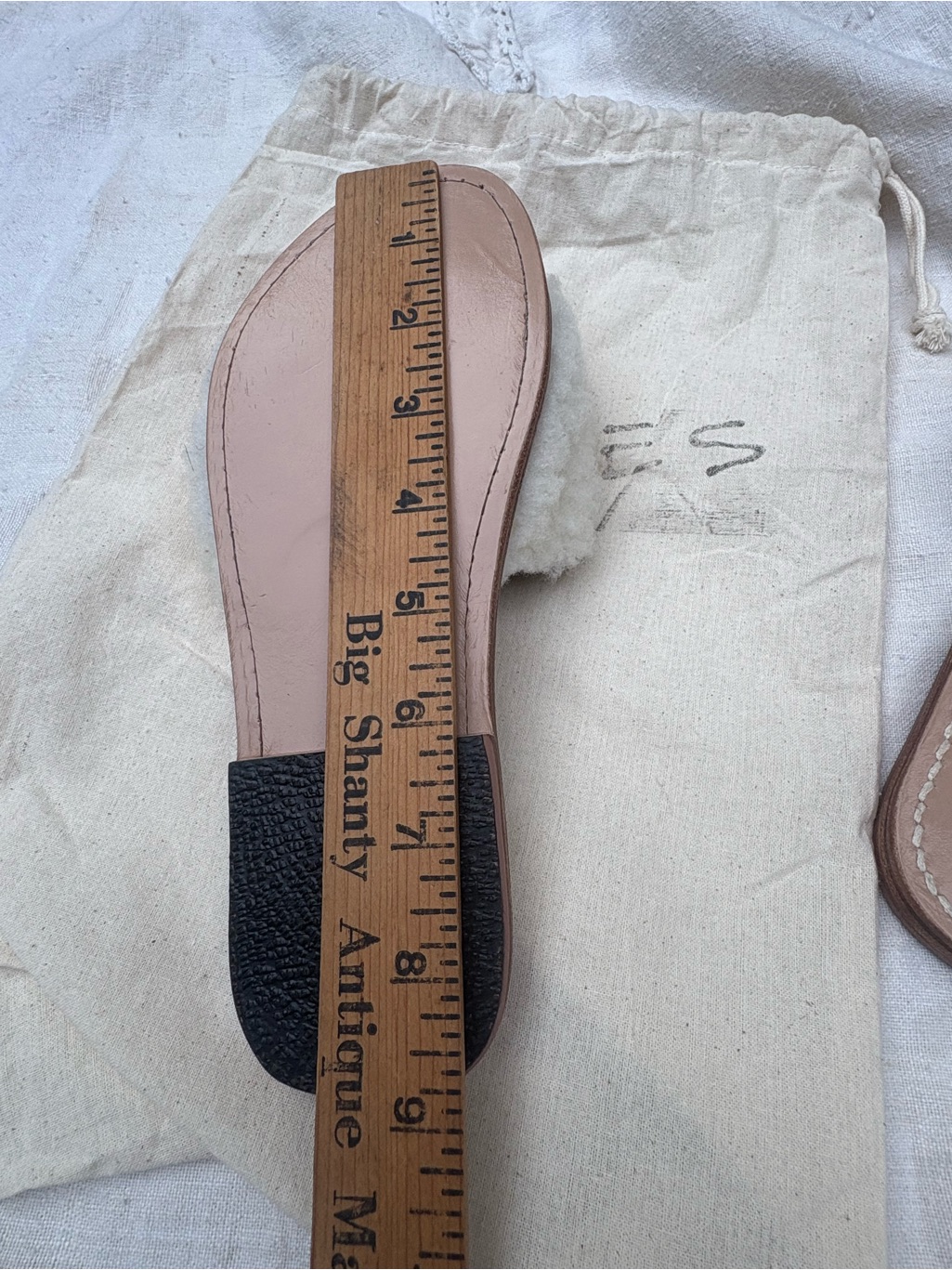 Shearling Slide Sandals With Leather Footbed Size 5 — image 6 of 8